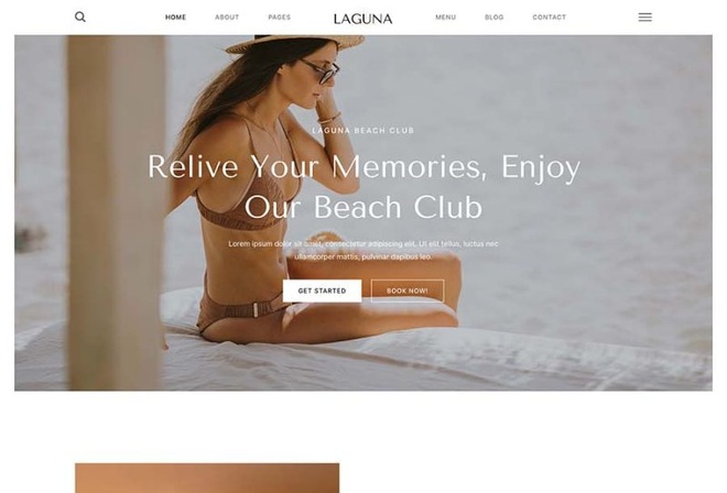 Laguna - Beach Club, Lounge Bar & Resort Elementor Template Kit