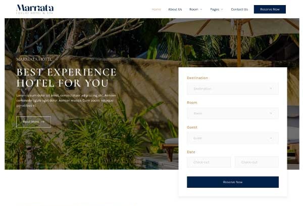 Marriata – Hotel & Resort Elementor Template Kit