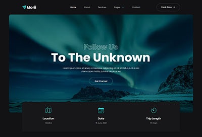Morii - Adventure Travel & Tourism Elementor Template Kit