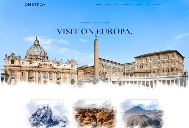 Onetrav - Travel Agency Template Kit
