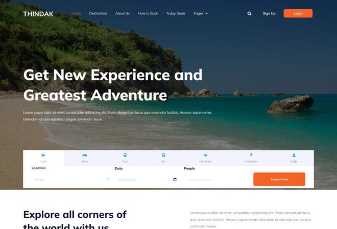 Thindak - Travel Agency Elementor Template Kit
