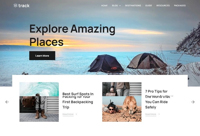 Track - Travel Guide Blog Elementor Kit