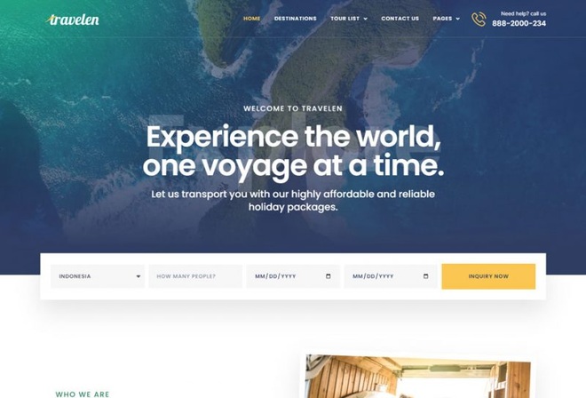 Travelen - Template kit for travel agency
