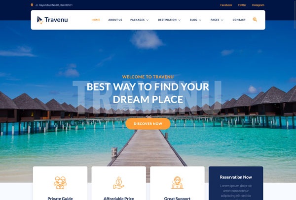 Travenu – Travel & Tour Agency Elementor Template Kit