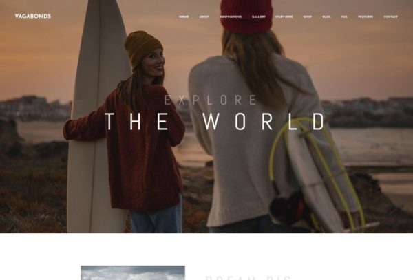 Vagabonds - Travel Blog Template Kit