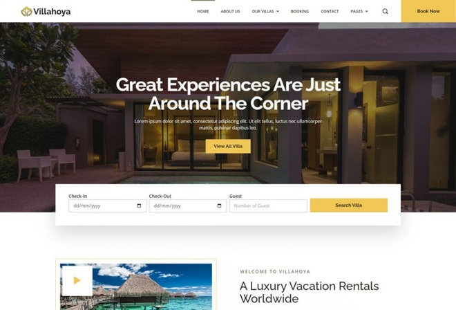 Villahoya - Template Kit for Villa & Vacation Rentals
