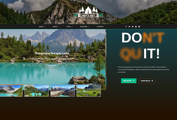 Walk&Away - Personal and Blog Journey Elementor Template Kit
