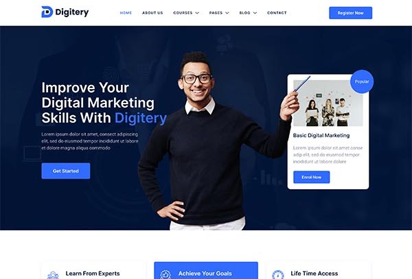 Digitery – Digital Marketing Courses Elementor Template Kit