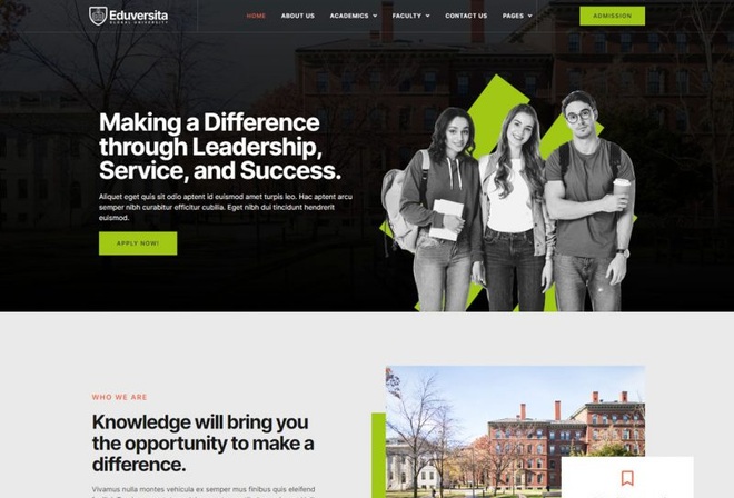 Eduversita - Template kit for University & Collage