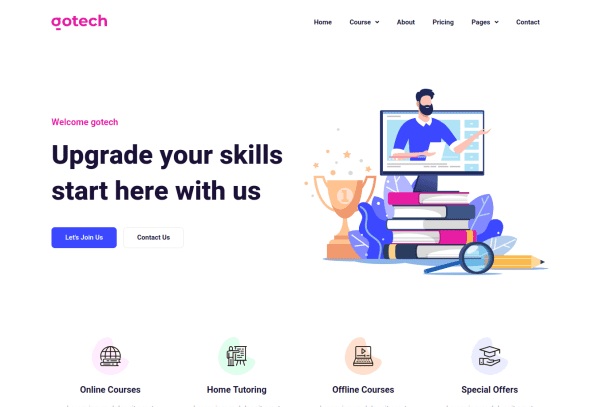 Gotech - Online Course Elementor Template Kit