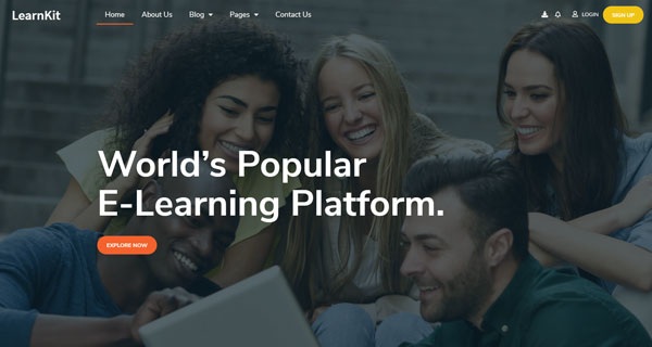 LearnKit - e-Learning Elementor Template Kit