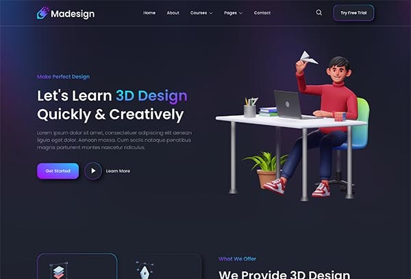 Madesign – Online Design Courses Elementor Template Kit