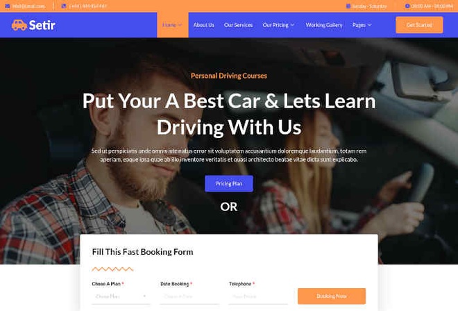Setir - Driving Courses Elementor Template Kit