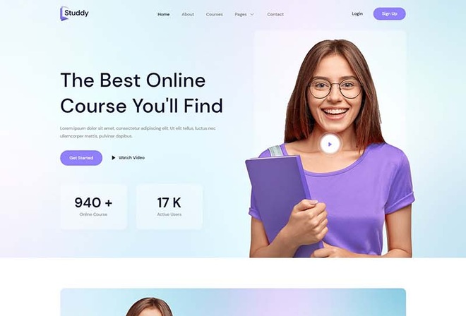 Studdy - E-Learning & Online Courses Elementor Template Kit