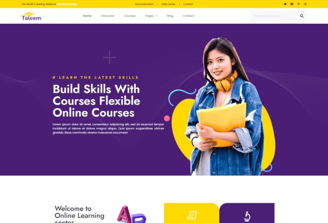 Taleem - Online Education Elementor Template Kit