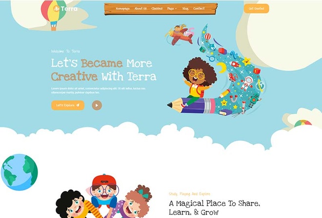 Terra - Child Care & Kindergarten Elementor Template Kit