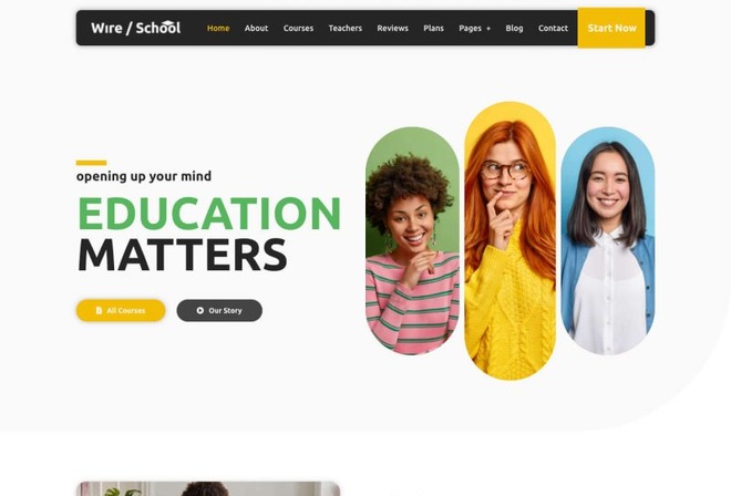 Wire School - Online Education Elementor Template Kit