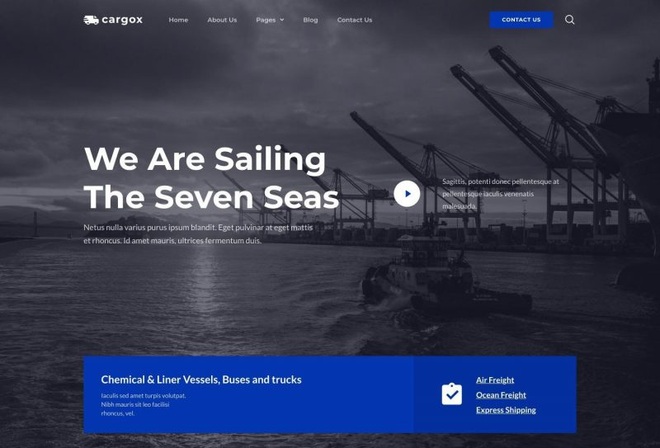 Cargox - Logistic & Transportation Elementor Template kit