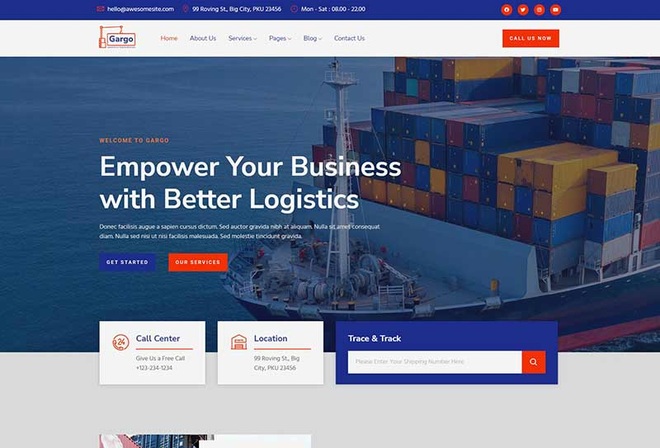 Gargo - Logistics & Transportation Elementor Template Kit