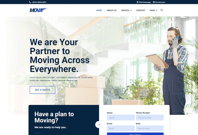 Mova - Template Kit for Moving Company