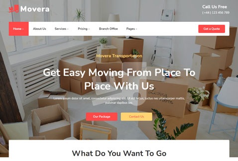 Movera - Moving & Transportation Company Services Elementor Template Kit