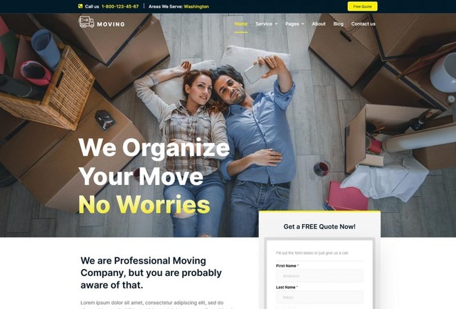 Moving Service - Local Business Template Kit