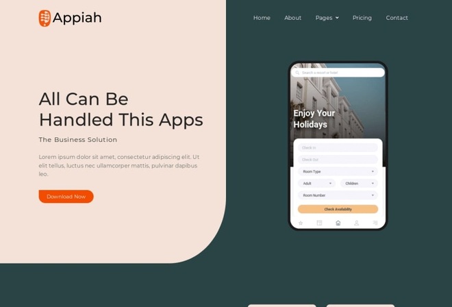 Appiah - App Landing Page Elementor Template Kit