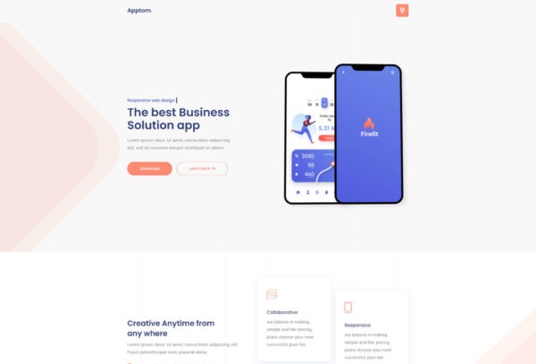 Apptom - App & Software Showcase Elementor Template Kit