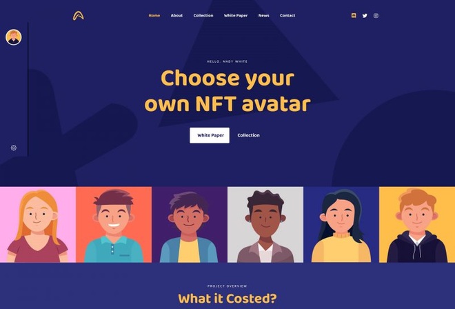Avatar - NFT Portfolio Elementor Template Kit