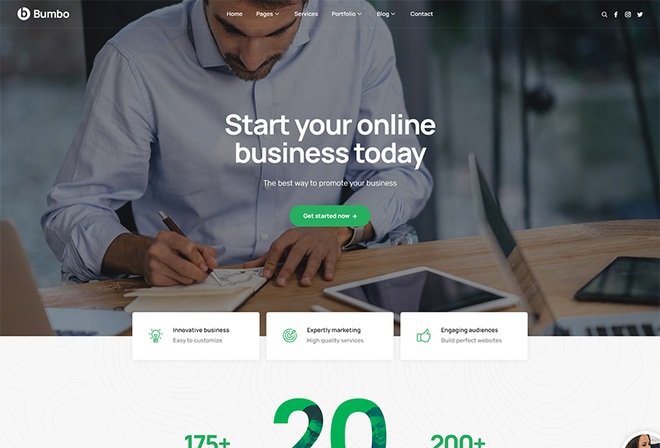 Bumbo - Corporate and Portfolio Elementor Template Kit
