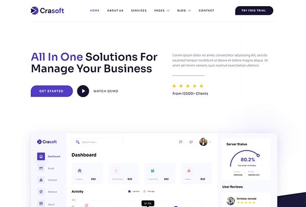 Crasoft – SaaS & Tech Startup Company Elementor Template Kit