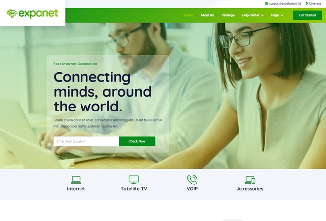 Expanet - Template kit for Internet Service Providers