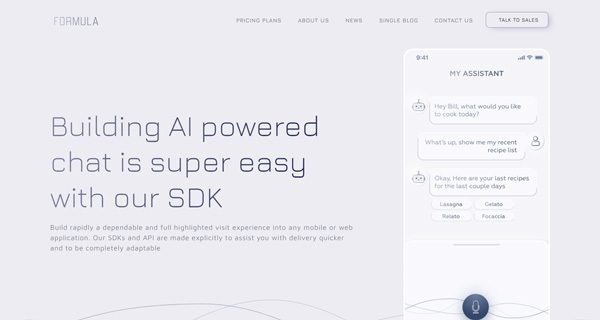 Formula - App landing pages UI kit