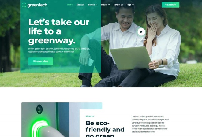 Greentech - Template kit for Green technology service
