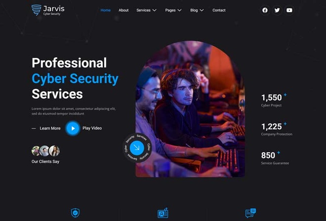 Jarvis - Cyber Security Services Elementor Template Kit