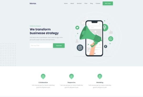 Monax - Saas & Startup Template Kit