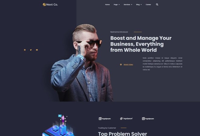 Next Co - Startup Company Elementor Template Kit