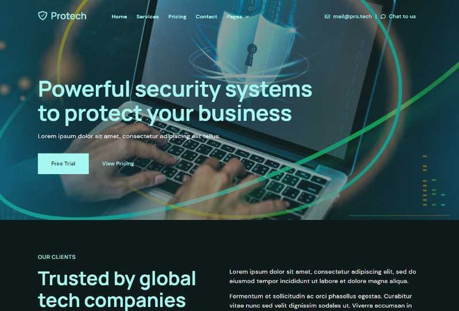 Protech - Cyber Security Service Elementor Template Kit