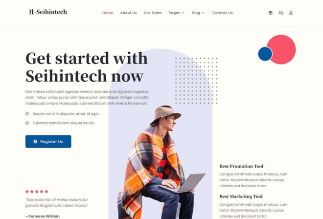 Seihintech - Product Digital Elementor Template Kit