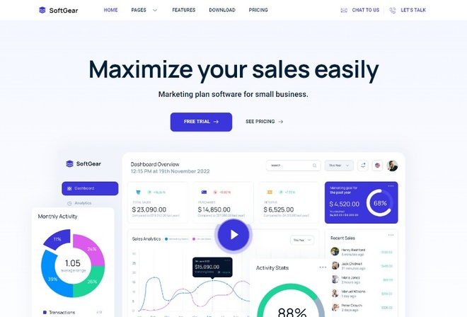 SoftGear Saas Website