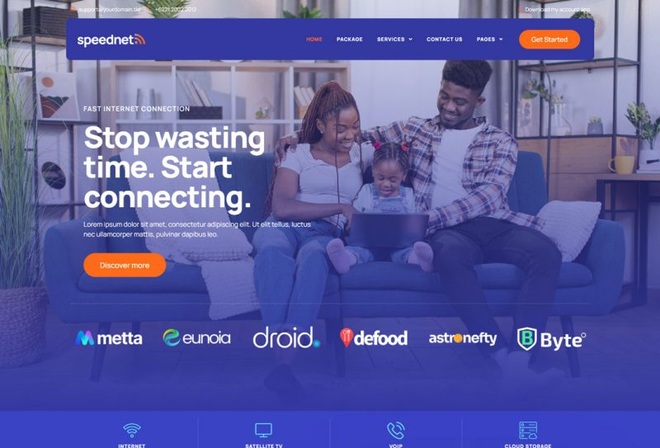 Speednet - Template kit for internet provider