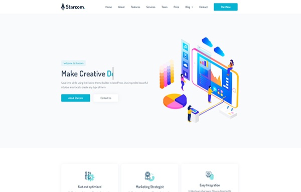 Starcom | Saas & Startup Template Kit