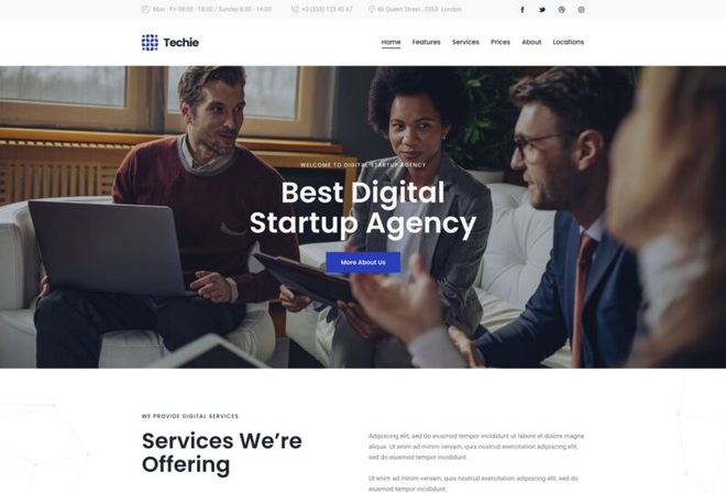 Techie | Tech Company & Digital Startup Elementor Template Kit