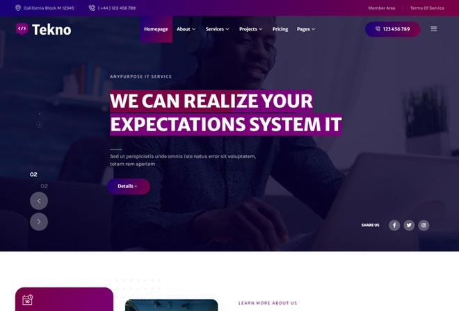 Tekno - IT Programming & Software Developer Elementor Template Kit
