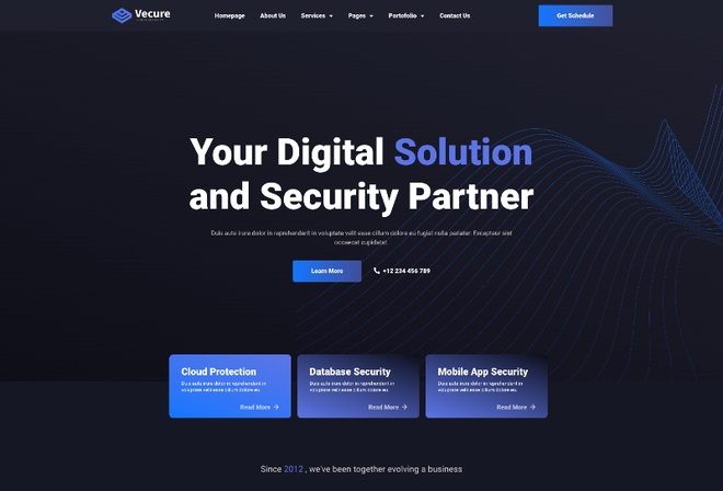 Vecure - Cyber Security Services Elementor Template Kit