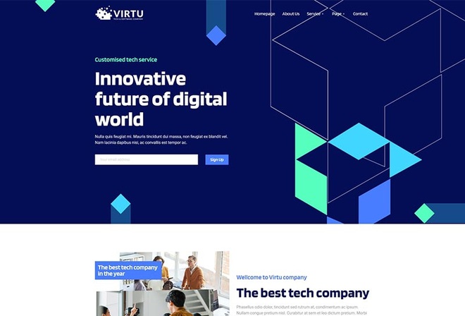 Virtu - Tech and Software Company Elementor Template Kit