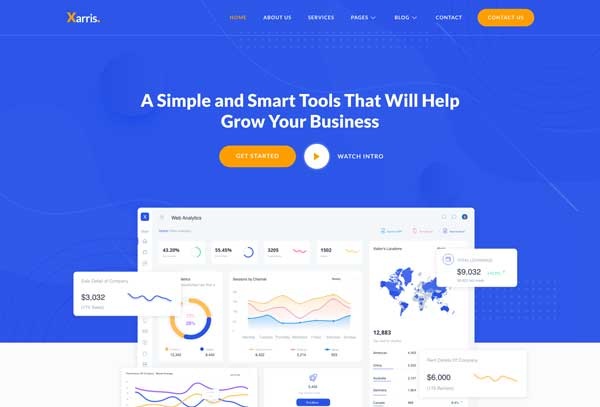 Xarris - SaaS & Startup Elementor Template Kit