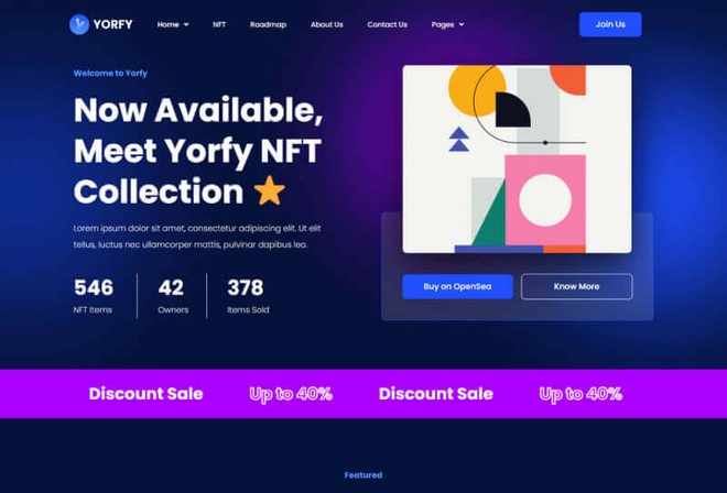 YORFY - NFT Portfolio Elementor Kit