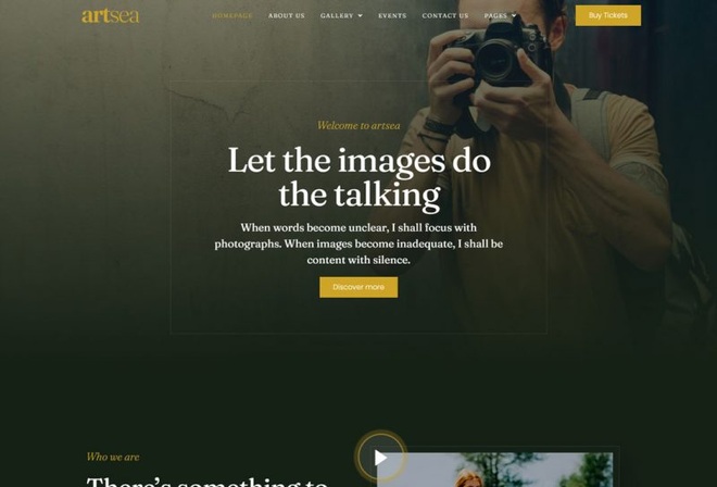 Artsea - template kit for art gallery photography