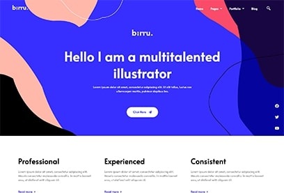 Birru - Simple Portfolio Elementor Template Kit